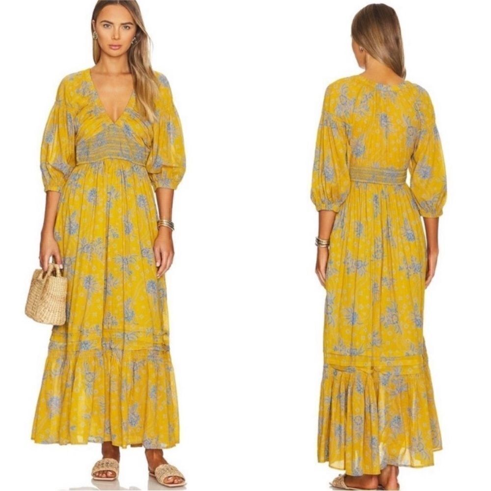 NWT FREE PEOPLE NWT Golden Hour Maxi Dress in Egyptian Palm Combo